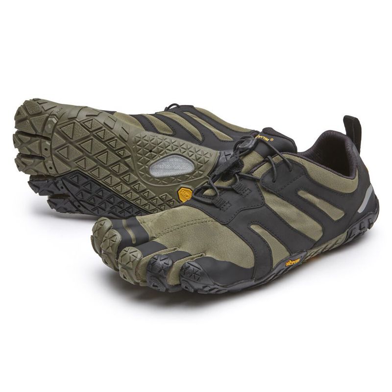 Vibram FiveFingers V-Trail 2.0 Férfi Edzőcipő - Olivazöld/Fekete QNSL552